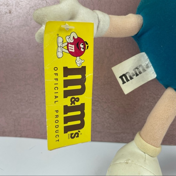 Vintage M&M's Blue White Plush Stuffed Animal New With Tag - Picture 2 of 8